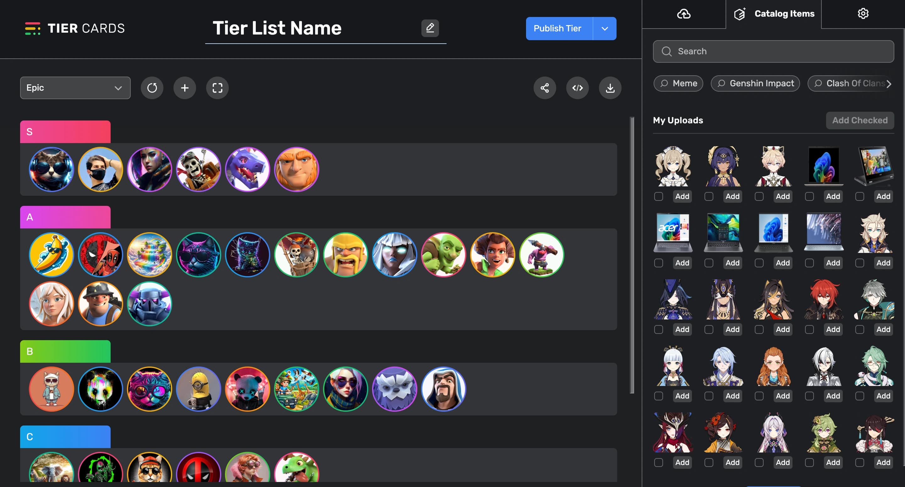 Tier Card Image